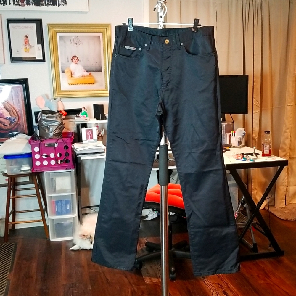 Shiny Jeans, Wet Look By Hollywood, Sz 32 - image 1